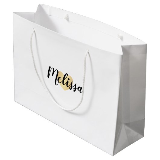 Zal je mijn bruidbruine goudConfetti hart zijn? Groot Cadeauzakje (Achterkant Gekanteld)