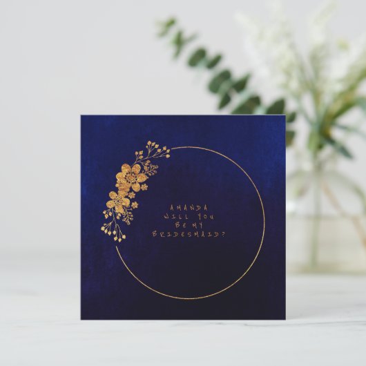 Zal je mijn bruidbruine goudmarinevlinder zijn? kaart (Staand voorkant)