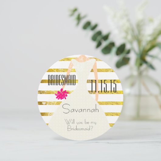 Zal je mijn bruidbruine goudolie zijn? kaart (Staand voorkant)