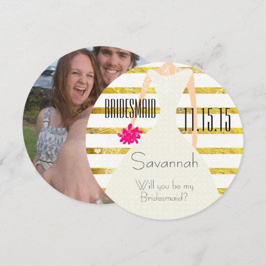 Zal je mijn bruidbruine goudolie zijn? kaart (Voorkant / Achterkant)