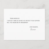 Zal je mijn bruidbruine marmer zijn? uitnodiging briefkaart (Achterkant)