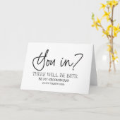 Zal je mijn bruidegom zijn die het verzoek van de  kaart (Gele Bloem)