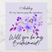 Zal je mijn bruidgine Wijn Label zijn? Etiket (Enkel label)