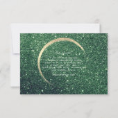 Zal je mijn bruidmaid Cali Green Gold Glitter zijn Kaart (Achterkant)