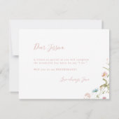 Zal je mijn bruidmaid Elegant Wildflower Boho zijn Kaart (Achterkant)