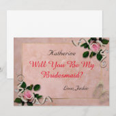 Zal je mijn bruidmaid zijn? kaart (Voorkant / Achterkant)