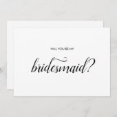 Zal je mijn bruidmaid zijn? kaart (Voorkant / Achterkant)