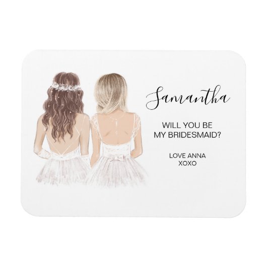 Zal je mijn bruidmaïde magneet zijn? (Horizontaal)