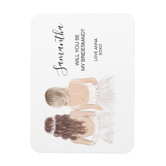 Zal je mijn bruidmaïde magneet zijn? (Verticaal)