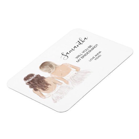 Zal je mijn bruidmaïde magneet zijn? (Linkerzijde)