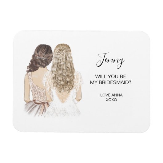 Zal je mijn bruidmaïde magneet zijn? (Horizontaal)