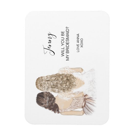 Zal je mijn bruidmaïde magneet zijn? (Verticaal)