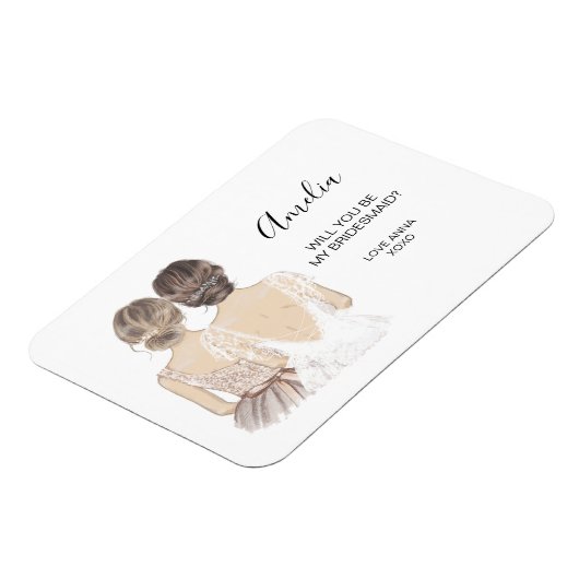 Zal je mijn bruidmaïde magneet zijn? (Linkerzijde)