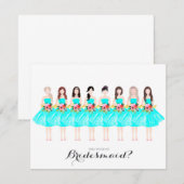Zal je mijn bruidmaidskaart zijn? kaart (Voorkant / Achterkant)