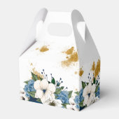 Zal je mijn bruidsblauw-Floral-gouddstof zijn? Bedankdoosjes (Achterkant)