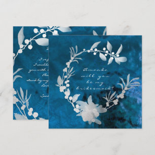 Zal je mijn bruidsblauw Glass Grey Wreater zijn? Kaart