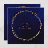 Zal je mijn bruidsblauw-marinevlek zijn? kaart (Voorkant / Achterkant)