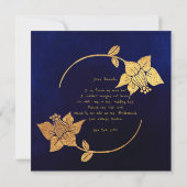 Zal je mijn bruidsblauw-marinevlek zijn? kaart (Achterkant)