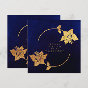 Zal je mijn bruidsblauw-marinevlek zijn? kaart