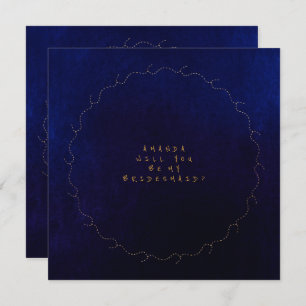 Zal je mijn bruidsblauw-marinevlek zijn? kaart