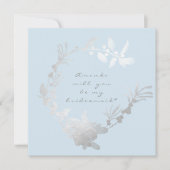 Zal je mijn bruidsblauw pastel zijn, grijze poot? kaart (Voorkant)