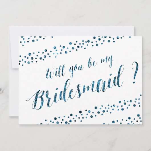 Zal je mijn bruidsbruine glitter zijn? kaart (Voorkant)