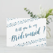 Zal je mijn bruidsbruine glitter zijn? kaart (Staand voorkant)