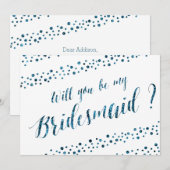 Zal je mijn bruidsbruine glitter zijn? kaart (Voorkant / Achterkant)