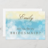 Zal je mijn bruidsbruine glitter zijn? kaart (Voorkant / Achterkant)