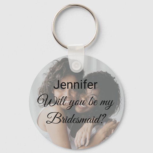 zal je mijn bruidsfoto Button Sleutelhanger zijn? (Voorkant)