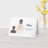 Zal Je Mijn Bruidsjonker Zijn Voorstel Vouwkaart Kaart (Gele Bloem)