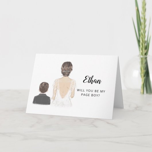 Zal Je Mijn Bruidsjonker Zijn Voorstel Vouwkaart Kaart (Voorkant)