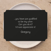 Zal je mijn bruidsjonker zijn? vragen voor jou kaart