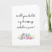 Zal je mijn bruidskaart zijn? (Voorkant)