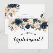 Zal je mijn bruidskaart zijn? aankondigingskaart (Voorkant / Achterkant)