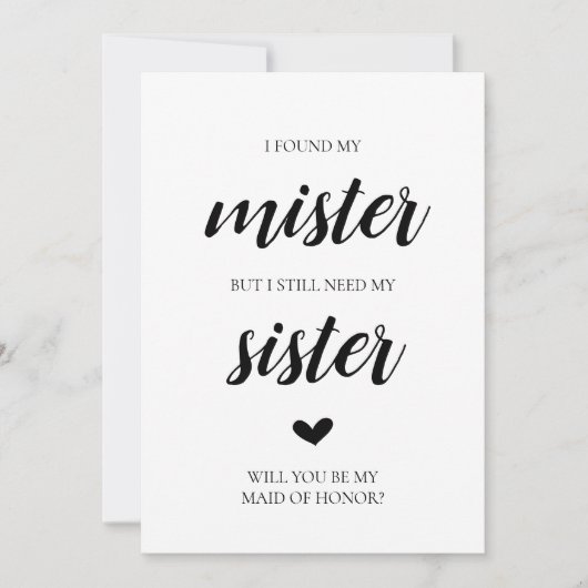 Zal je mijn bruidskaart zijn? kaart (Voorkant)