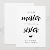 Zal je mijn bruidskaart zijn? kaart (Voorkant / Achterkant)