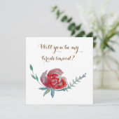 Zal je mijn bruidskaart zijn met roos? kaart (Staand voorkant)