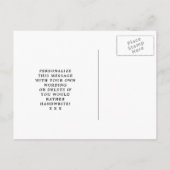 Zal je mijn bruidskaart zijn? uitnodiging briefkaart (Achterkant)