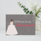Zal je mijn bruidskaart zijn, witte fancy jurk? kaart (Staand voorkant)
