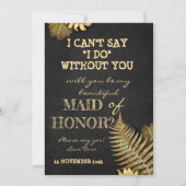 zal je mijn bruidskaart zwart en gouden zijn ? kaart (Voorkant)