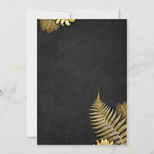 zal je mijn bruidskaart zwart en gouden zijn ? kaart (Achterkant)