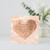 Zal je mijn bruidsmaid Roos Gold Marble Heart zijn Kaart (Staand voorkant)
