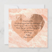 Zal je mijn bruidsmaid Roos Gold Marble Heart zijn Kaart (Voorkant)