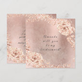 Zal je mijn bruidsmaid Roos Gold Wreatgy zijn? Kaart (Voorkant / Achterkant)