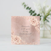 Zal je mijn bruidsmaid Roos Gold Wreatgy zijn? Kaart (Staand voorkant)