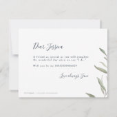 Zal je mijn bruidsmajoor zijn? kaart (Achterkant)