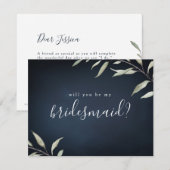 Zal je mijn bruidsmajoor zijn? kaart (Voorkant / Achterkant)