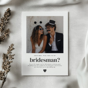 Zal Je Mijn Bruidsman Zijn Foto Voorstel Kaart