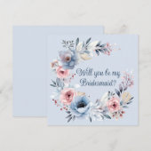 Zal je mijn bruidsmeisje aanzoek zijn? notitiekaartje (Voorkant / Achterkant)